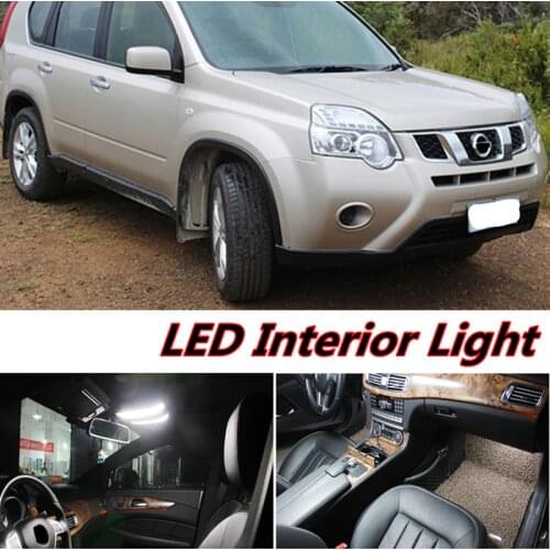 Tcart 6pcs X free shipping Error Free LED Interior Light Kit Package for nissan X-Trail T31 accessories 2007-2013
