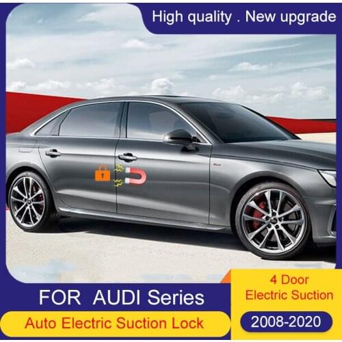 Smart Auto Electric Suction Door Lock For AUDI A1 A3 A4 A5 A6 A7 A8 Q3 Q5 Q7 R8 Soft Close Door Super Silence Car Vehicle Door