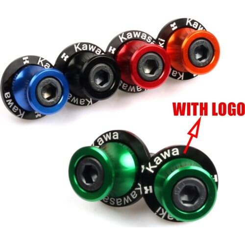 Motorcycle CNC M10 Swingarm Slider Spools stand screws For Kawasakii ZX6R Z1000 ER6N Z750 Z750R Z250 NINJA 300 ER6F VULCAN S650