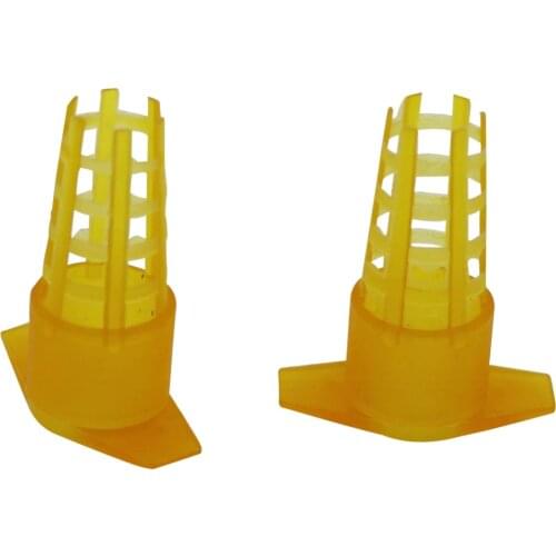 10 Pcs Beekeeping Tools Yellow Plastic Bee Queen Cage Protective Cover Cell Protector Cages Beekeeping Equipment