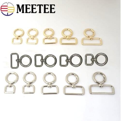 10pcs Rings Metal Spring Buckles for Bag Strap Snap Clip Swivel Ring Dog Collar Keychain Connector DIY Bag Accessories
