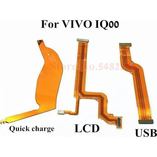 10Pcs Original For Vivo IQ00 USB/LCD Motherboard Connector mainboard Data transfer Ribbon Flex cable Replacement Parts