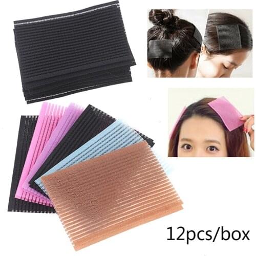 12pcs Small Hair Pad 9 X 5.8cm Hair Sticker Clip Bangs Fixed Seamless Magic Paste Fringe Hair Bang Patch