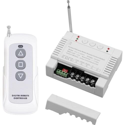 220V 380V 30A Motor Remote Control Switch Motor Forwards Reverse Up Down Stop Door Window Curtain Wireless TX RX Limited Switch