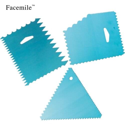 3pcs/set Aluminium alloy Cake Side Scraper Pizza Sugarcraft Fondant Decorating Tools Baking Pastry Spatulas 52096