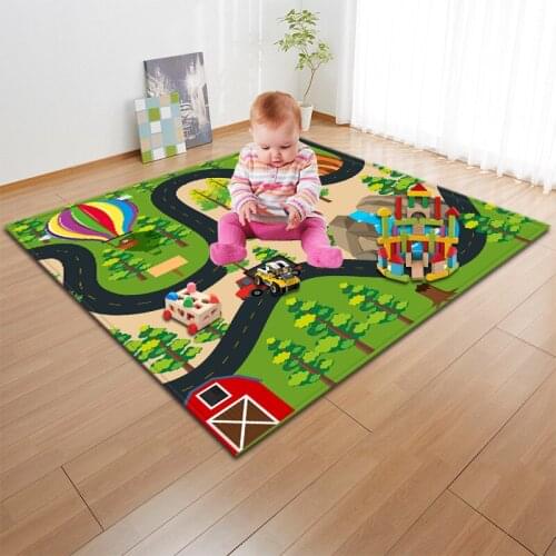 Carpet 3D game Rugs Flannel Rug Memory Foam Carpet Boy girl Kids Play Crawl Mat large Carpets for Home Living Room decor DL0051