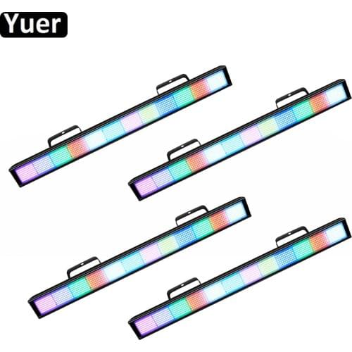 4Pcs/Lot 840Pcs LED RGB Pixel Strobe Wall Washer Light LED Bar DMX DJ Equipment Disco Strobe Full Color Lights Wash Wall Light