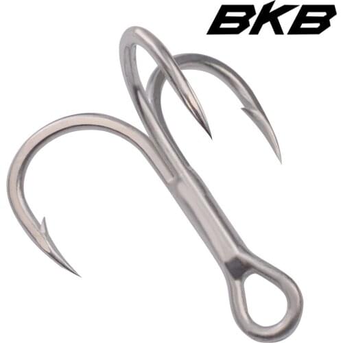 5pcs/lot Thicker Treble Hook Super Sharp Strong Pull High Carbon Steel Barbed fishhooks lures baits fishing Tackle Accessories