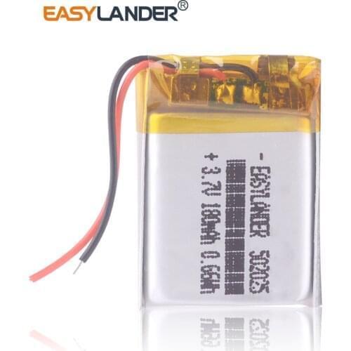 502025 3.7V 180mAh Lithium Polymer Battery For Bluetooth Headset Mouse Bracelet Wrist Watch 052025 GPS Tracker MP3 MP4