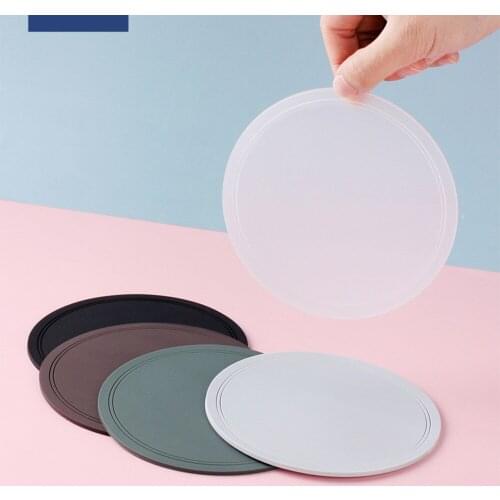 6 in 1 set TPR Coaster with Storage Holder Hot Drink Coffee Cup Mat Tea Pad Dining Table Heat Insulation Placemats