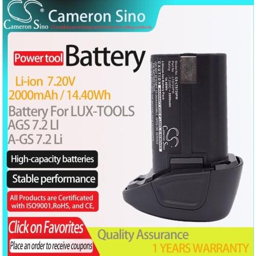 Cameron Sino Battery for LUX-TOOLS AGS 7.2 LI A-GS 7.2 Li Power Tools Replacement battery 2000mAh/14.40Wh 7.20V Li-ion