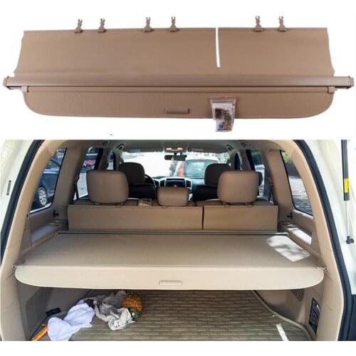 Aluminium alloy + Fabric Rear Trunk Security Shield Cargo Cover For TOYOTA Land Cruiser LC200 2008-2018 Car Accessories