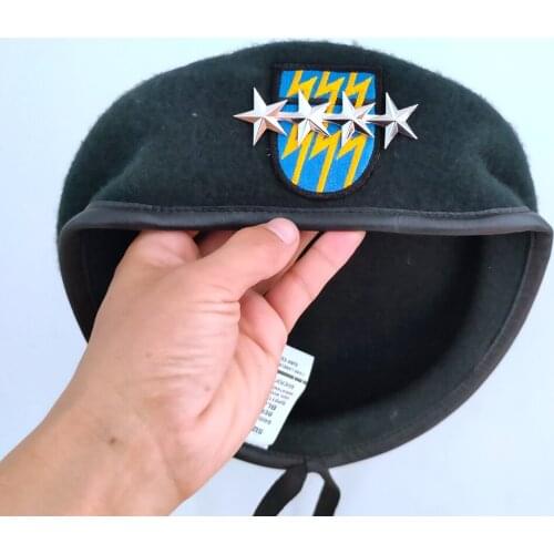 United States US Army 12th Special Forces Group Wool Green Beret OFFICER 4 STAR GENERAL RANK INSIGNIA Military Hat 1961~1994