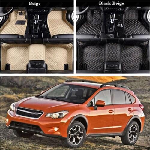 Car Floor Mats for Subaru WRX STI BRZ Legacy Impreza XV Crosstrek Outback Forester Leather Automobile Carpet Cover Car Foot Mat