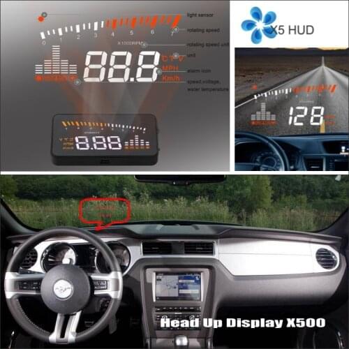 Car HUD Safe Drive Display For Ford Mustang/GT/CS/Taurus 2010-2019 HUD OBD Refkecting Windshield Head Up Display Projector