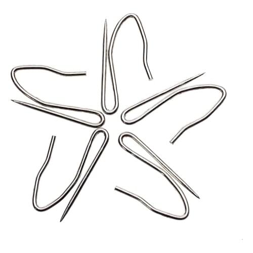10pcs Metal Curtain Hooks Pinch Pleat Pin-On Drapery Pins for Window Curtains