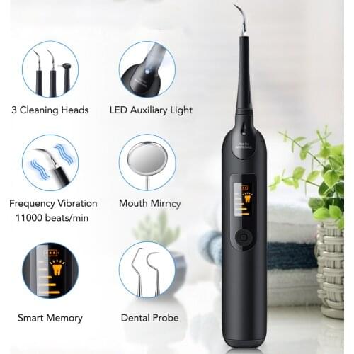 Household Dental Calculus Remover Electric Tartar Remover Tartar Ultrasonic Whitening USB Rechargeable Tooth Cleaner Portable