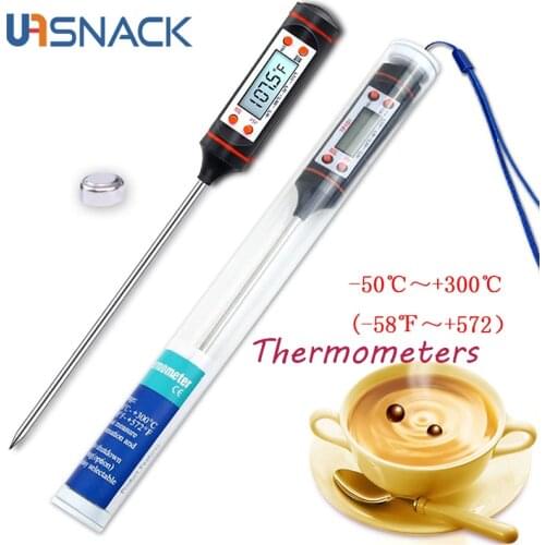 Kitchen Led Digital Food Thermometer Meat Fry Food BBQ Dinning Temperature Household Thermometers Cooking Thermometer with Probe
