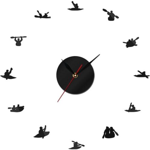 DIY Boating Wall Clock Martial Arts Kayaking Modern Design Wall Decor Yacht Sports Exclusive Wall Sticker Clock Watch Home Decor