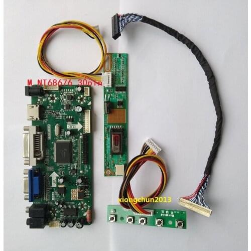 Controller board Screen For QD15TL02 15.4" VGA HDMI-compatible Monitor Kit 1280X800 panel LCD DVI 30pin LVDS 1 Lamps