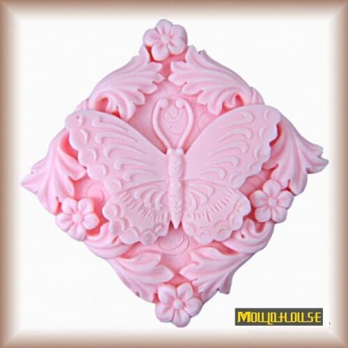 Silica gel mould for handmade soap ,DIY, butterfly and flower