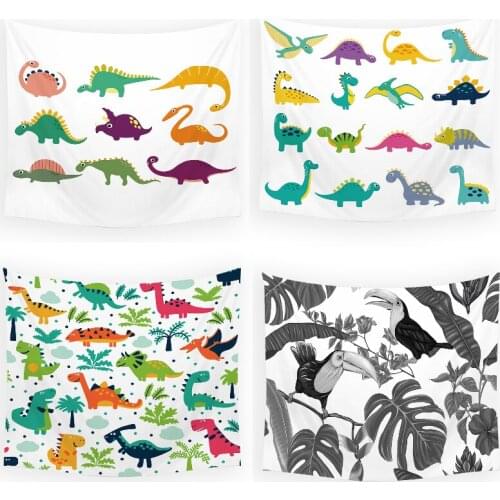 Cartoon dinosaur tapestry wall hanging home decoration wall tapestry wall hanging anime wall blanket decor dorm room decor Home