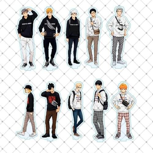Cartoon Anime Volleyball Teenager Stand Haikyuu Hinata Acrylic Stand Figure Model Anime Accessories