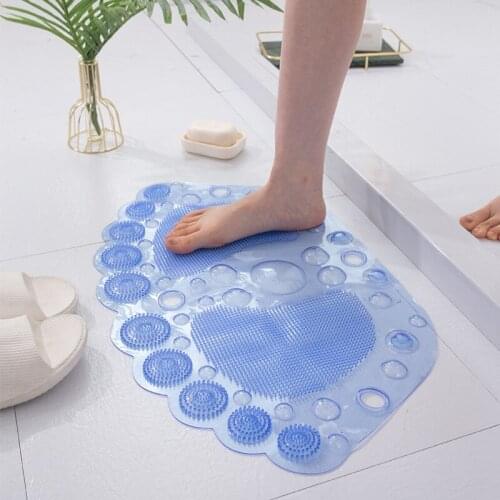 Soft non-slip bath mat bathroom non-slip mat toilet toilet waterproof foot PVC floor mat 58cm*36cm
