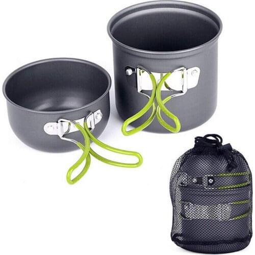 Ultralight Camping Cookware Tableware Outdoor Tableware Set Hiking Picnic Barbecue Travel Tableware Pot Pot 1-2 People
