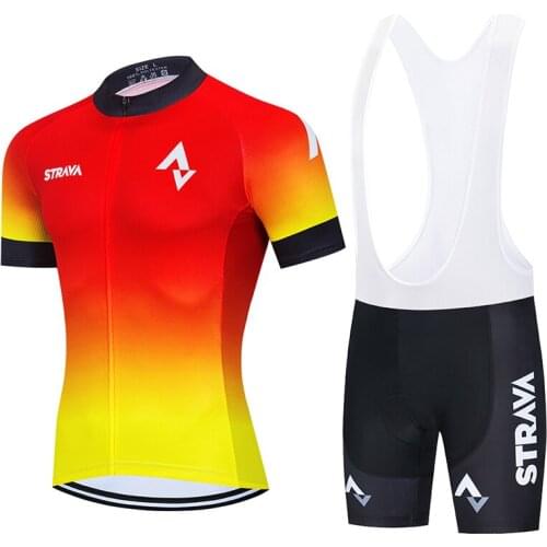 2022 New i2022 Team Strava Cycling Jersey 9D Gel Set MTB Bicycle Clothing Quick Dry Bike Clothes Ropa Ciclismo Mens Short Maill
