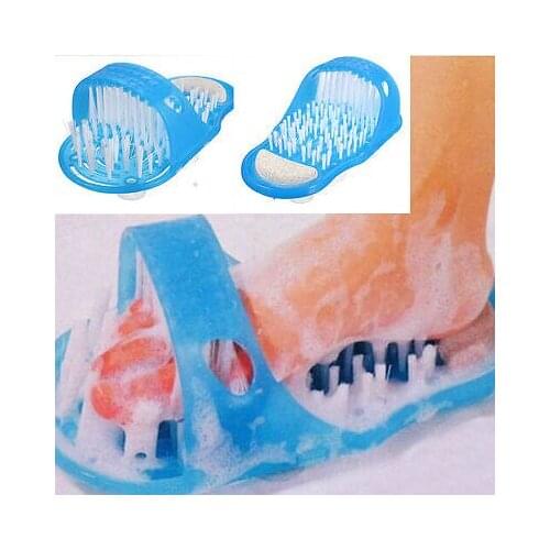 New Hot Bath Shoe Pumice Stone Foot Scrubber Shower Brush Massager Slippers