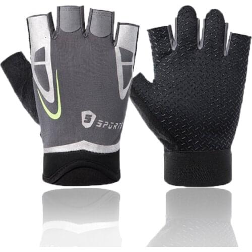 New Half Gym Gloves Man Exercise Protect Wrist Training Mittens Body Building Women Custom Cycling Fitness Gloves Fingerless