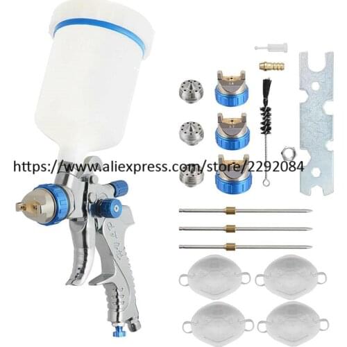 601 SPRAY GUN HVLP 1.4mm 1.7mm 2.0mm steel nozzle Paint spray gun professional Airbrush For Painting Car Aerograph