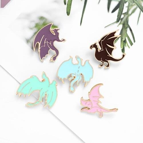 Dinosaur Brooches Metal Enamel Pin Badges Lapel Pins Jewelry Accessories