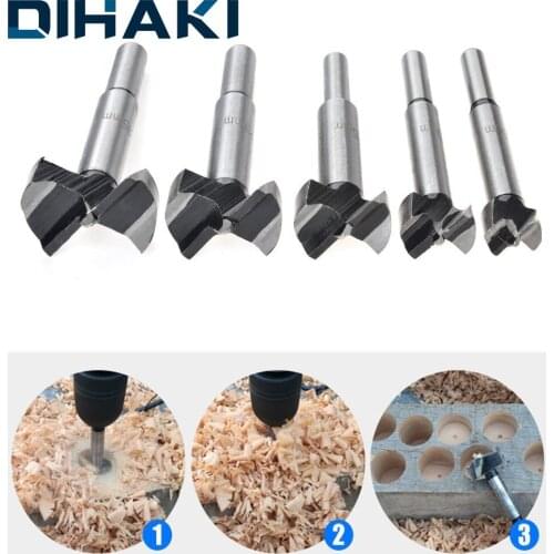 5pcs/Set Forstner Auger Drill Bit Woodworking Hole Saw Wooden Wood Cutter Diameter 15 20 25 30 35mm Tools Drill Bits