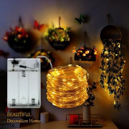 LED Fairy Garland String Lights Powered By AA Battery Birthday Wedding Party Christmas Holiday Decorative Bedroom Home Lighting