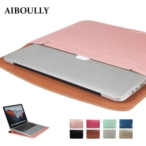 Ultra Thin Waterproof PU Leather Laptop Sleeve Cover Case For Apple Macbook Air 11 Retina 12 13 15 Liner Bag Pro 13 A1706 A1708