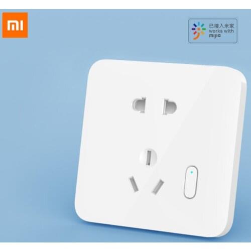 New Xiaomi Mijia Smart Wall Power Socket Voice Control OTA Upgrade Intelligent Linkage Plug Sockets Home Outlet 250V Socket
