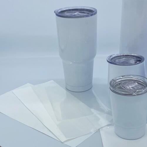 XHL-SUB200280 Transparent Sublimation Shrink Film Sleeve Shrink Wrap for Skinny Tumbler Or Sublimation Necklace Blanks