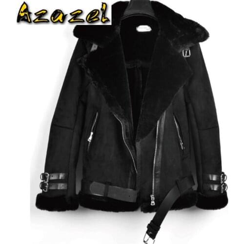 Winter Mens clothing imitation rabbit fur grass lamb hair jackets Men tide motorcycle Fashion flight suit Loose cotton Outerwear