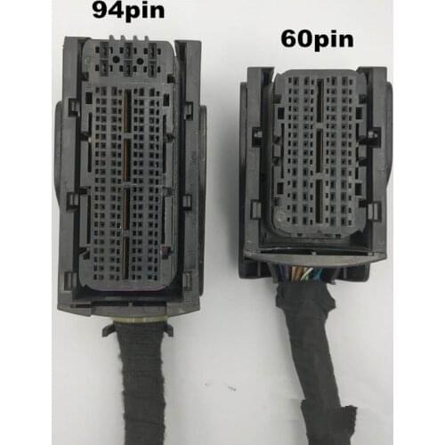 1 kit ECU/EDC17/16 computer board plug 94 pin with 64pcs wire or 60 pin with 32 pcs wire socket wire harness ForVW AUDI