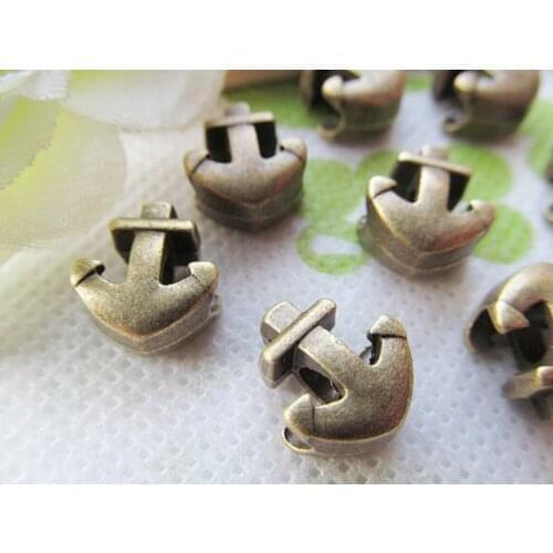 1000pcs Antique Silver tone/Antique Bronze Anchor Slider Spacer Beads Charm/Finding,Bracelet & Necklace Beads ,DIY Accessory