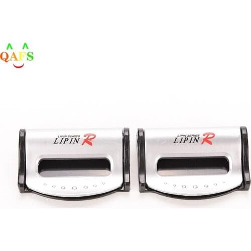 2PCS Adjustable Hard Plastic ABS Car Auto Truck Safety Seat Belt Strap Buckle No-slip Anti Slip Clip Stopper Black Siver