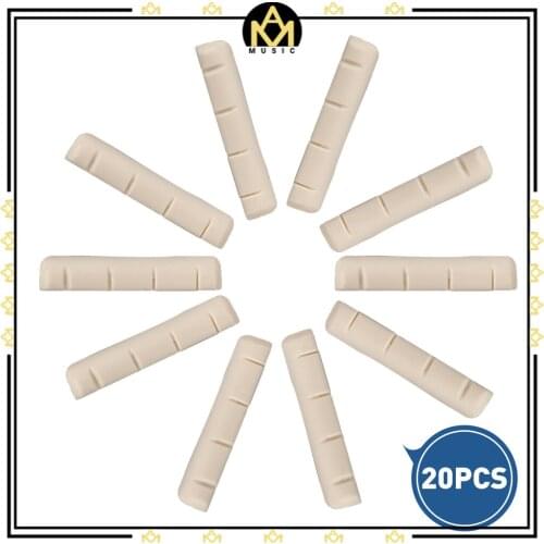 20 pcs 4 String Ukulele Guitar Bone Bridge Nut Made Of Real Bone Guitar Ukulele Parts