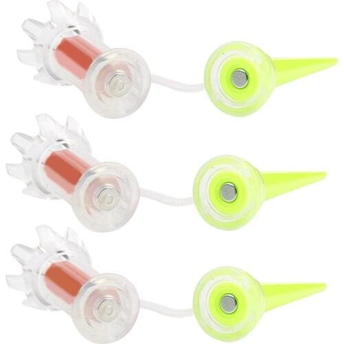 3Pcs 80mm Flexible Magnetic Plastic Golf Tees Set Training Tool Practice for Golfer Golf Training Accessories Golf Tees