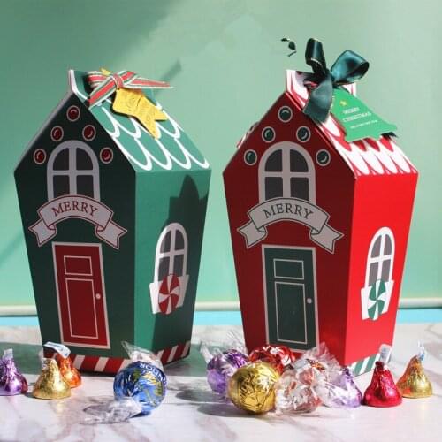 5pcs Christmas Candy Chocolate Dragee Packaging Gift Box New Year Party Kids Gift Favour Santa Claus Christmas Tree Pendant
