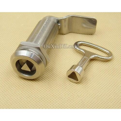 High Quality 5PCS 304 Stainless Steel Tubular Cam Locks Triangle Electrical Box Locks Network Cabinet Toolbox Locks with Key