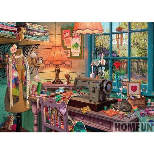 5D DIY Diamond Painting Full Square/Round Drill "Sewing machine" Embroidery Cross Stitch gift Home Decor Gift GJ658