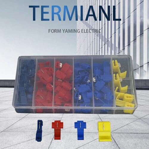 65pcs Quick Splice Crimp Terminal Wire Convenient Connector Scotch Lock Quick Splice Electrical with Transparent Boxed P362
