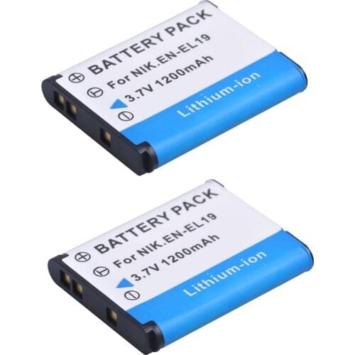 1200mAh ENEL19 EN-EL19 Battery for Nikon Coolpix S32 S33 S100 S2500 S2750 S3100 S3200 S3300 S3400 S3500 S4100 S4150 S4200 L10